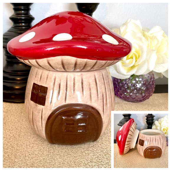 Harbor Collection Other - NWT Vintage Inspired Mushroom 🍄 Ceramic Canister Jar